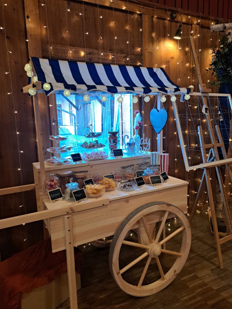 Candybar mit Gefäßen